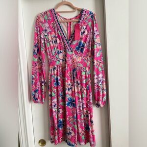 Vibrant Floral Long Sleeve Dress